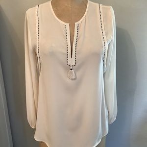 JCrew Creamy White Rope Detail Blouse